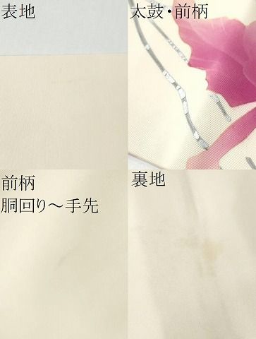 平和屋着物●塩瀬　九寸名古屋帯　ろうけつ染　カトレア　金銀彩　正絹　逸品　CABN8320hy