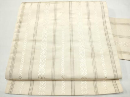 平和屋着物●本場筑前博多織　全通柄　九寸名古屋帯　献上　正絹　逸品　CABN8381hy