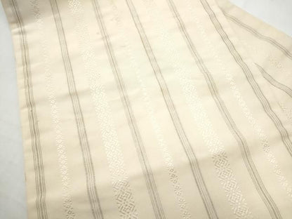 平和屋着物●本場筑前博多織　全通柄　九寸名古屋帯　献上　正絹　逸品　CABN8381hy