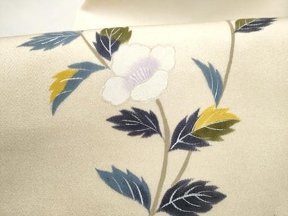 平和屋着物●九寸名古屋帯　枝花文　正絹　逸品　CABN8391hy