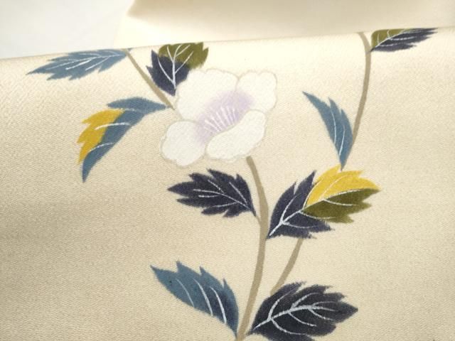 平和屋着物●九寸名古屋帯　枝花文　正絹　逸品　CABN8391hy