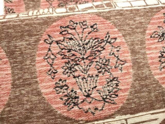 平和屋着物●八寸名古屋帯　紬地　陶器花丸文　正絹　逸品　CABN8397hy