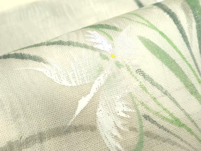 平和屋着物＊夏物　九寸名古屋帯　手描き　サギソウ　正絹　逸品　未使用　CABN8408rv