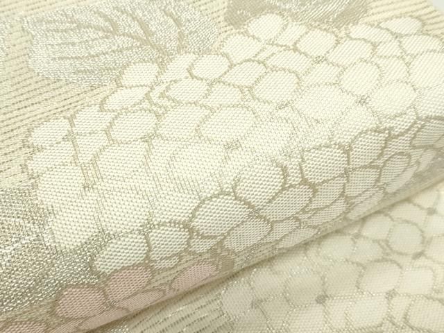 平和屋着物＊夏物　九寸名古屋帯　紫陽花　金銀糸　正絹　逸品　CABN8414rv