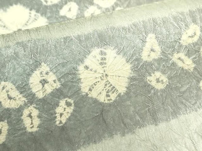 平和屋着物●六通柄袋帯　絞り　横段花文　正絹　逸品　CABN8680rv