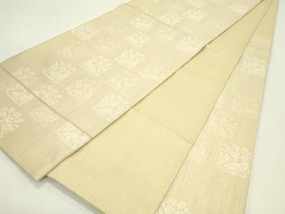 平和屋着物●西陣　かつやま織物謹製　六通柄袋帯　兎　正絹　逸品　CABN8687rv