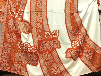 平和屋着物■豪華振袖　駒刺繍　絞り　草花文　金彩　正絹　逸品　CABN9205ua