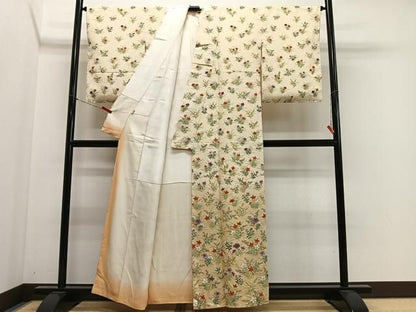 平和屋着物■訪問着　草花文　暈し染め　高島屋扱い　正絹　逸品　未使用　CABN9238ua