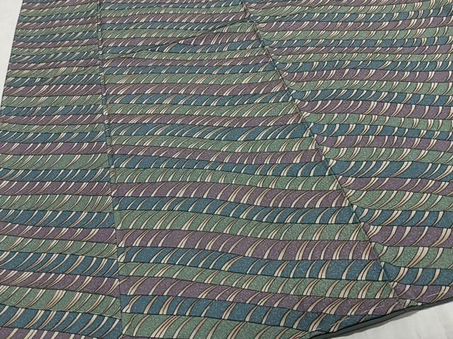 平和屋着物■上質な小紋　斜線文　正絹　逸品　未使用　CABN9243ua