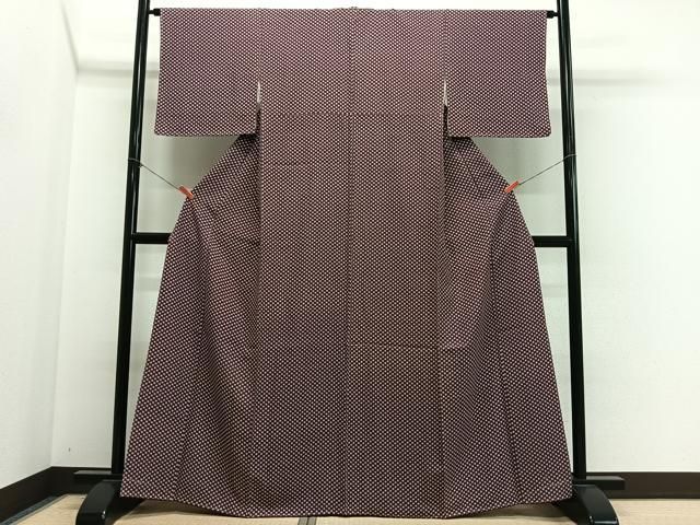 平和屋着物■上質な小紋　舞花文　正絹　逸品　未使用　CABN9247ua