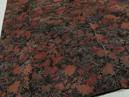平和屋着物■上質な小紋　陶器草花文　正絹　逸品　CABN9249ua