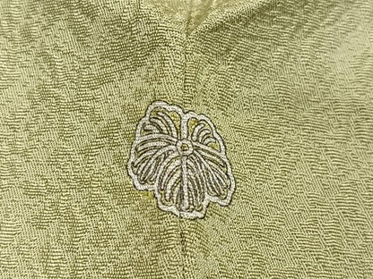 平和屋着物■上質な色無地　丸地紋　若菜色　正絹　逸品　CABN9253ua