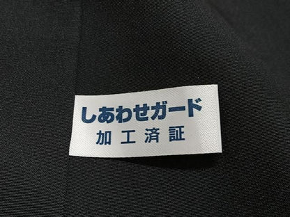 平和屋着物●上質な小紋　吉祥文　黒地　正絹　逸品　CABN9260ua