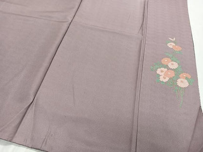 平和屋着物●訪問着　流水草花文　暈し染め　金彩　正絹　逸品　CABN9270ua