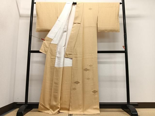 平和屋着物■中国三大刺繍　スワトウ刺繍　訪問着　花菱文　銀彩　正絹　逸品　未使用　CABN9272ua