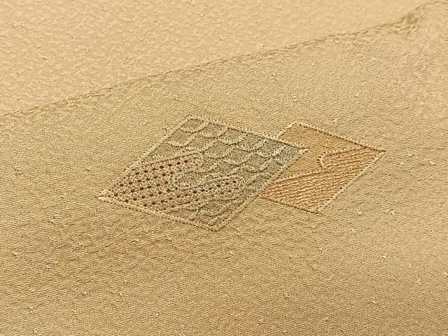 平和屋着物■中国三大刺繍　スワトウ刺繍　訪問着　花菱文　銀彩　正絹　逸品　未使用　CABN9272ua