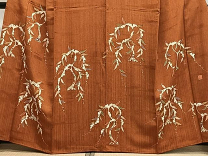 平和屋着物●訪問着　作家物　草木文　金彩　正絹　逸品　CABN9273ua