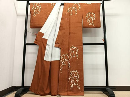 平和屋着物●訪問着　作家物　草木文　金彩　正絹　逸品　CABN9273ua