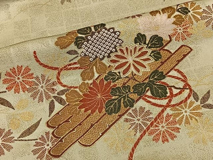 平和屋着物●訪問着　草花文　暈し染め　金彩　やまと誂製　正絹　逸品　CABN9274ua