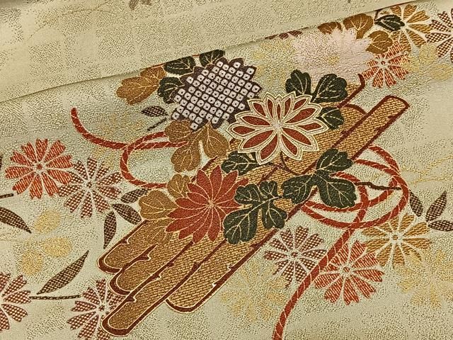 平和屋着物●訪問着　草花文　暈し染め　金彩　やまと誂製　正絹　逸品　CABN9274ua