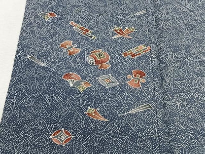 平和屋着物●訪問着　江戸小紋　作家物　宝尽くし　暈し染め　正絹　逸品　CABN9340ua