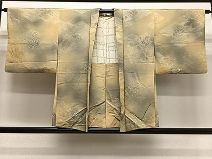 平和屋着物＃羽織　地紋起こし　草花文　暈し染め　正絹　逸品　CABN9382ua