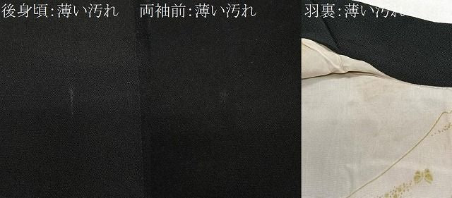 平和屋着物＃羽織　総刺繍　草葉文　黒地　銀糸　正絹　逸品　CABN9384ua