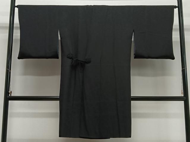 平和屋着物＃道中着　リバーシブル　花唐草地紋　暈し染め　ロング丈　正絹　逸品　CABN9391ua