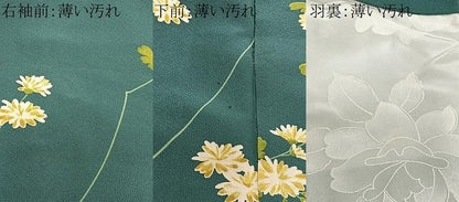 平和屋着物＃羽織　草花文　金彩　正絹　逸品　CABN9394ua