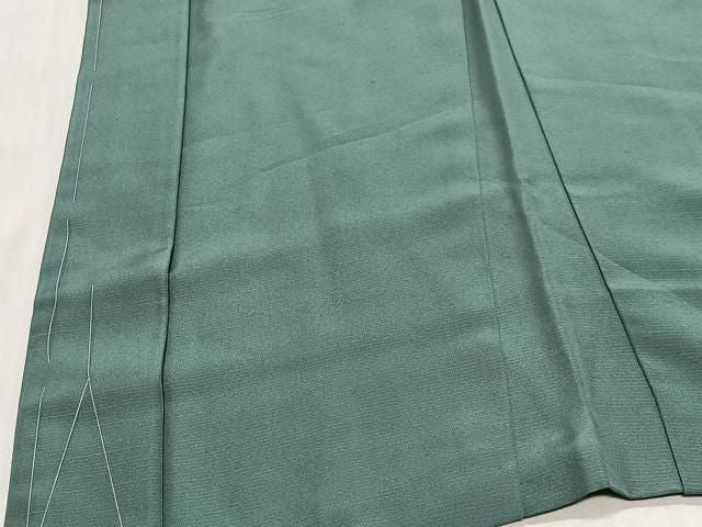 平和屋着物＃男性　長羽織　山葵色　正絹　逸品　未使用　CABN9416ua
