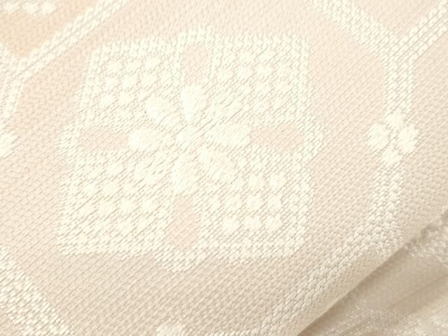 平和屋着物●八寸名古屋帯　蜀江花文　正絹　逸品　CABN9605dy