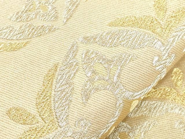 平和屋着物●六通柄袋帯　花鳥文　金銀糸　正絹　逸品　CABN9631dy