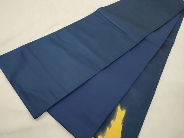 平和屋着物●太鼓柄袋帯　鯉　蝶　金彩　正絹　逸品　CABN9645dy