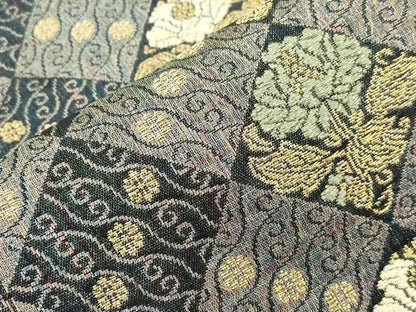 平和屋着物●六通柄袋帯　正倉院名物裂　金糸　正絹　逸品　CABN9646dy