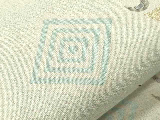 平和屋着物●両面　全通柄袋帯　草花文　金糸　正絹　逸品　CABN9648dy