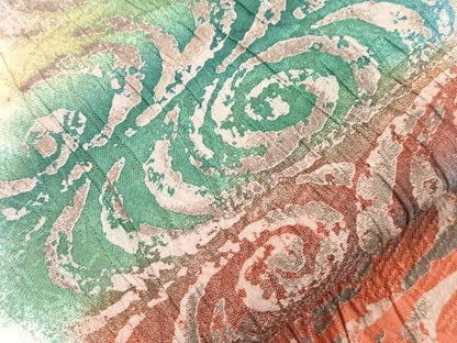 平和屋着物●博多織　鵬翔　全通柄袋帯　絞り　流水文　正絹　逸品　CABN9653dy