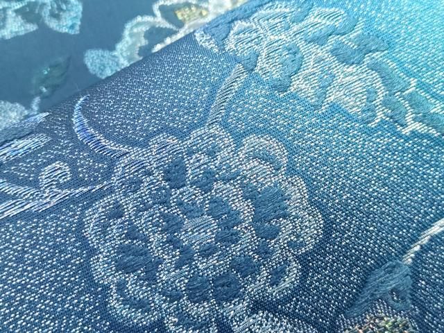 平和屋着物●六通柄袋帯　唐織　草花文　金銀糸　正絹　逸品　CABN9692dy