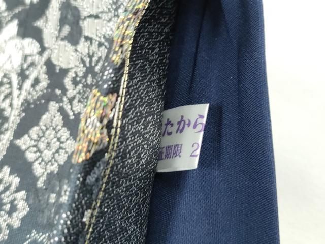 平和屋着物●六通柄袋帯　唐織　草花文　金銀糸　正絹　逸品　CABN9692dy