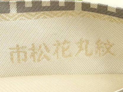 平和屋着物●六通柄袋帯　市松花丸紋　金糸　正絹　逸品　CABN9693dy