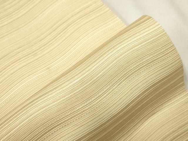 平和屋着物●本場筑前博多織　半幅帯　浅黄色　正絹　逸品　CABN9775dy