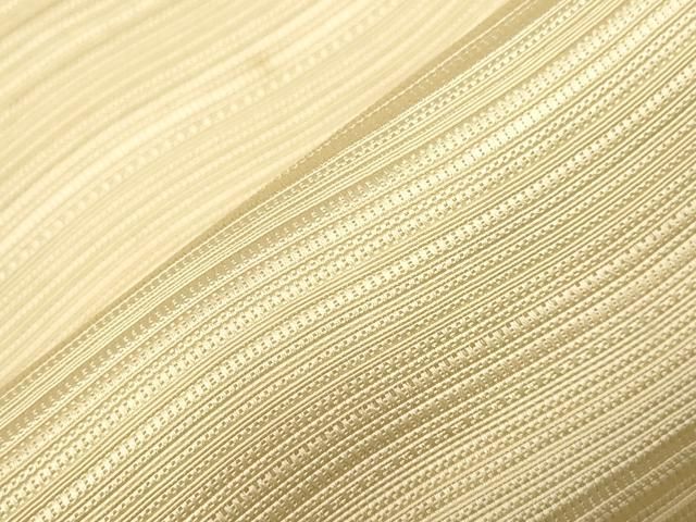 平和屋着物●本場筑前博多織　半幅帯　浅黄色　正絹　逸品　CABN9775dy