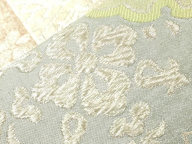 平和屋着物●西陣　川島織物　六通柄袋帯　幾何学花文　金銀糸　正絹　逸品　CABN9808dy