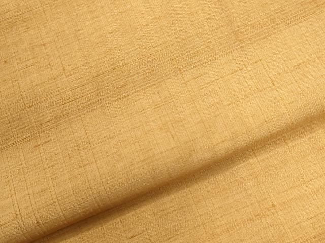 平和屋着物●結城紬　色無地　小麦色　正絹　逸品　CABO0002yc