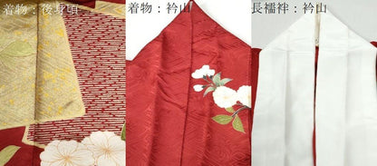 平和屋着物●豪華振袖・長襦袢セット　駒刺繍　立波色紙重ね枝菊文　金彩　正絹　逸品　CABO0006yc