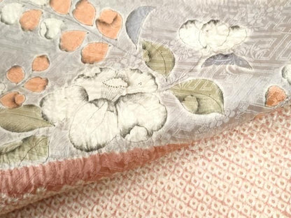 平和屋着物●訪問着　総絞り　辻が花　ロング丈　正絹　逸品　CABO0022yc