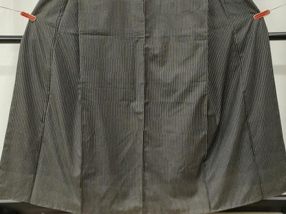 平和屋着物●訪問着　本場縞大島紬　変わり縞　正絹　逸品　CABO0033yc