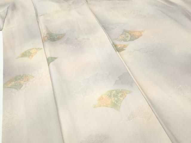 平和屋着物●上質な小紋　地紋起こし　吉祥花唐草文　暈し染め　正絹　逸品　CABO0036yc