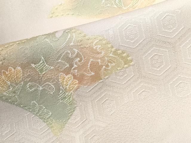 平和屋着物●上質な小紋　地紋起こし　吉祥花唐草文　暈し染め　正絹　逸品　CABO0036yc