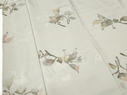平和屋着物●上質な小紋　地紋起こし　草花文　正絹　逸品　CABO0037yc