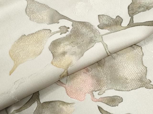 平和屋着物●上質な小紋　地紋起こし　草花文　正絹　逸品　CABO0037yc